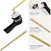 imageHibbent 2 Pack Universal Metal Front Mount Toilet Handle Tank Flush Lever Replacement with 2 Pieces Stainless Steel Flapper Chains for Most Toilets Chrome FinishMatte Black