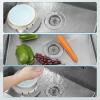 imageHibbent 3 in 1 Kitchen Sink Drain Strainer Stainless Steel Wrapped Shell Drain Stopper Combo Pop Up Sink Stopper AntiClogging Basket Strainer with Foldable Handle for US Standard 312quot DrainFoldable Handle with 1 SUS304 Strainer