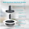 imageHibbent 3 in 1 Kitchen Sink Drain Strainer Stainless Steel Wrapped Shell Drain Stopper Combo Pop Up Sink Stopper AntiClogging Basket Strainer with Foldable Handle for US Standard 312quot DrainFoldable Handle with 1 Strainer