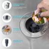 imageHibbent 3 in 1 Kitchen Sink Drain Strainer Stainless Steel Wrapped Shell Drain Stopper Combo Pop Up Sink Stopper AntiClogging Basket Strainer with Foldable Handle for US Standard 312quot DrainUpgraded Foldable Handle with 1 SUS304 Strainer
