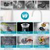 imageHibbent 3 in 1 Kitchen Sink Drain Strainer Stainless Steel Wrapped Shell Drain Stopper Combo Pop Up Sink Stopper AntiClogging Basket Strainer with Foldable Handle for US Standard 312quot DrainFoldable Handle with 1 Strainer
