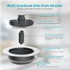 imageHibbent 3 in 1 Kitchen Sink Drain Strainer Stainless Steel Wrapped Shell Drain Stopper Combo Pop Up Sink Stopper AntiClogging Basket Strainer with Foldable Handle for US Standard 312quot DrainClassic Flat Round Handle with 1 Strainer
