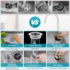 imageHibbent 3 in 1 Kitchen Sink Drain Strainer Stainless Steel Wrapped Shell Drain Stopper Combo Pop Up Sink Stopper AntiClogging Basket Strainer with Foldable Handle for US Standard 312quot DrainFoldable Handle with 1 SUS304 Strainer