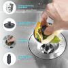 imageHibbent 3 in 1 Kitchen Sink Drain Strainer Stainless Steel Wrapped Shell Drain Stopper Combo Pop Up Sink Stopper AntiClogging Basket Strainer with Foldable Handle for US Standard 312quot DrainClassic Flat Round Handle with 3 Strainer