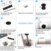 imageHibbent 6 Pack Universal Toilet Seat Hinges Screw  Blind Hole Fixings Expanding Rubber Top Fix Nuts for Top Mounting  3 Pairs With Two Expandable Ball6 Pack