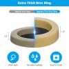 imageHibbent Toilet Wax Ring Thick Toilet Bowl Wax Ring Gasket for Toilet Bowl Polyethylene Flange Gas Odor and Watertight Seal Fits 3inch and 4inch Waste Line2 PACK