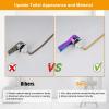 imageHibbent Universal Metal Front Mount Toilet Handle Replacement Kit Brass Toilet Flush Tank Lever with Stainless Steel Flapper Chains for Most Toilets ChromeRainbow
