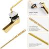 imageHibbent Universal Metal Front Mount Toilet Handle Replacement Kit Brass Toilet Flush Tank Lever with Stainless Steel Flapper Chains for Most Toilets ChromePolished Brass