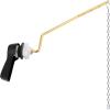 imageHibbent Universal Metal Front Mount Toilet Handle Replacement Kit Brass Toilet Flush Tank Lever with Stainless Steel Flapper Chains for Most Toilets ChromeMatte Black