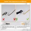 imageHibbent Universal Metal Front Mount Toilet Handle Replacement Kit Brass Toilet Flush Tank Lever with Stainless Steel Flapper Chains for Most Toilets ChromeOil Rubbed Bronze