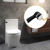 imageHibbent Universal Metal Front Mount Toilet Handle Replacement Kit Brass Toilet Flush Tank Lever with Stainless Steel Flapper Chains for Most Toilets ChromeMatte Black