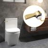 imageHibbent Universal Metal Front Mount Toilet Handle Replacement Kit Brass Toilet Flush Tank Lever with Stainless Steel Flapper Chains for Most Toilets ChromePolished Brass