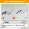 imageHibbent Universal Metal Front Mount Toilet Handle Replacement Kit Brass Toilet Flush Tank Lever with Stainless Steel Flapper Chains for Most Toilets ChromeChrome