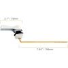 imageHibbent Universal Metal Front Mount Toilet Handle Replacement Kit Brass Toilet Flush Tank Lever with Stainless Steel Flapper Chains for Most Toilets ChromeWhite