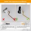 imageHibbent Universal Metal Front Mount Toilet Handle Replacement Kit Brass Toilet Flush Tank Lever with Stainless Steel Flapper Chains for Most Toilets ChromeMatte Black