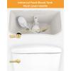 imageHibbent Universal Metal Front Mount Toilet Handle Replacement Kit Brass Toilet Flush Tank Lever with Stainless Steel Flapper Chains for Most Toilets ChromePolished Brass