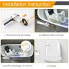 imageHibbent Universal Metal Front Mount Toilet Handle Replacement Kit Brass Toilet Flush Tank Lever with Stainless Steel Flapper Chains for Most Toilets ChromeChrome