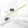 imageHibbent Universal Metal Front Mount Toilet Handle Replacement Kit Brass Toilet Flush Tank Lever with Stainless Steel Flapper Chains for Most Toilets ChromeChrome