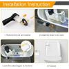 imageHibbent Universal Metal Front Mount Toilet Handle Replacement Kit Brass Toilet Flush Tank Lever with Stainless Steel Flapper Chains for Most Toilets ChromeMatte Black