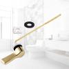 imageHibbent Universal Metal Front Mount Toilet Handle Replacement Kit Brass Toilet Flush Tank Lever with Stainless Steel Flapper Chains for Most Toilets ChromePolished Brass