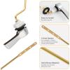 imageHibbent Universal Metal Front Mount Toilet Handle Replacement Kit Brass Toilet Flush Tank Lever with Stainless Steel Flapper Chains for Most Toilets ChromeChrome