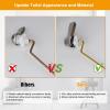 imageHibbent Universal Metal Front Mount Toilet Handle Replacement Kit Brass Toilet Flush Tank Lever with Stainless Steel Flapper Chains for Most Toilets ChromeBrushed Nickel
