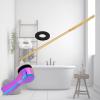 imageHibbent Universal Metal Front Mount Toilet Handle Replacement Kit Brass Toilet Flush Tank Lever with Stainless Steel Flapper Chains for Most Toilets ChromeRainbow
