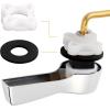 imageHibbent Universal Metal Front Mount Toilet Handle Replacement Kit Brass Toilet Flush Tank Lever with Stainless Steel Flapper Chains for Most Toilets ChromeChrome