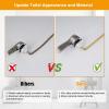imageHibbent Universal Metal Front Mount Toilet Handle Replacement Kit Brass Toilet Flush Tank Lever with Stainless Steel Flapper Chains for Most Toilets ChromeBrushed Nickel