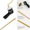 imageHibbent Universal Metal Front Mount Toilet Handle Replacement Kit Brass Toilet Flush Tank Lever with Stainless Steel Flapper Chains for Most Toilets ChromeMatte Black