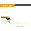 imageHibbent Universal Metal Front Mount Toilet Handle Replacement Kit Brass Toilet Flush Tank Lever with Stainless Steel Flapper Chains for Most Toilets ChromePolished Brass