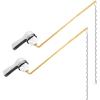 imageHibbent 2 Pack Universal Metal Front Mount Toilet Handle Tank Flush Lever Replacement with 2 Pieces Stainless Steel Flapper Chains for Most Toilets Chrome FinishChrome