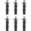 imageHibbent 6 Pack Universal Toilet Seat Hinges Screw  Blind Hole Fixings Expanding Rubber Top Fix Nuts for Top Mounting  3 Pairs With Two Expandable Ball6 Pack