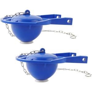 imageHibbent 2 Pack Large 3Inch Toilet Flapper Replacement Compatible with TOTO flapper Model THU140S Oversized Sealing and Easy to Install Blue2 PACK