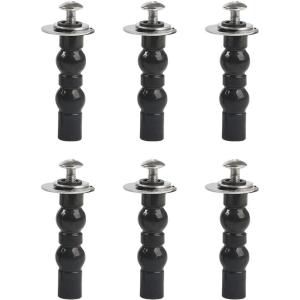 imageHibbent 6 Pack Universal Toilet Seat Hinges Screw  Blind Hole Fixings Expanding Rubber Top Fix Nuts for Top Mounting  3 Pairs With Two Expandable Ball6 Pack