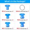 imageHibbent 10 Pieces Cache Faucet Aerator Key Aerator Wrench with a Ring for Easy Storage Removal Wrench Tool for M165 M185 M215 M225 M24 5 Set Pack of 22 PACK