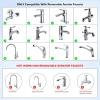 imageHibbent 2 PACK Dishwasher Faucet Adapter Dishwasher Snap Adapter Connection One with Swivel Ball Joint and The Other One with Faucet Aerator 151627Male Outside and 556427Female Inside Chrome