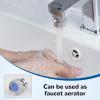 imageHibbent 2 PACK Dishwasher Faucet Adapter Dishwasher Snap Adapter Connection One with Swivel Ball Joint and The Other One with Faucet Aerator 151627Male Outside and 556427Female Inside Chrome