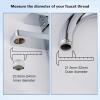 imageHibbent 2 PACK Dishwasher Faucet Adapter Dishwasher Snap Adapter Connection One with Swivel Ball Joint and The Other One with Faucet Aerator 151627Male Outside and 556427Female Inside Chrome