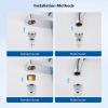 imageHibbent 2 PACK Dishwasher Faucet Adapter Dishwasher Snap Adapter Connection One with Swivel Ball Joint and The Other One with Faucet Aerator 151627Male Outside and 556427Female Inside Chrome