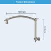 imageHibbent All Metal 16 Shower Head Extension Arm Solid Brass Flexible Height ampamp Angle Adjustable Shower Arm Extender with Lock Joint Universal Connection Stainless Steel Pipe Height Extending ChromeBrushed Nickel