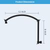 imageHibbent All Metal 16 Shower Head Extension Arm Solid Brass Flexible Height ampamp Angle Adjustable Shower Arm Extender with Lock Joint Universal Connection Stainless Steel Pipe Height Extending ChromeMatte Black