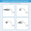 imageHibbent All Metal 16 Shower Head Extension Arm Solid Brass Flexible Height ampamp Angle Adjustable Shower Arm Extender with Lock Joint Universal Connection Stainless Steel Pipe Height Extending ChromeChrome