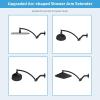 imageHibbent All Metal 16 Shower Head Extension Arm Solid Brass Flexible Height ampamp Angle Adjustable Shower Arm Extender with Lock Joint Universal Connection Stainless Steel Pipe Height Extending ChromeMatte Black