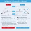 imageHibbent All Metal 16 Shower Head Extension Arm Solid Brass Flexible Height ampamp Angle Adjustable Shower Arm Extender with Lock Joint Universal Connection Stainless Steel Pipe Height Extending ChromeChrome