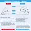 imageHibbent All Metal 16 Shower Head Extension Arm Solid Brass Flexible Height ampamp Angle Adjustable Shower Arm Extender with Lock Joint Universal Connection Stainless Steel Pipe Height Extending ChromeBrushed Nickel