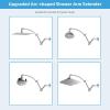 imageHibbent All Metal 16 Shower Head Extension Arm Solid Brass Flexible Height ampamp Angle Adjustable Shower Arm Extender with Lock Joint Universal Connection Stainless Steel Pipe Height Extending ChromeChrome