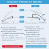 imageHibbent All Metal 16 Shower Head Extension Arm Solid Brass Flexible Height ampamp Angle Adjustable Shower Arm Extender with Lock Joint Universal Connection Stainless Steel Pipe Height Extending ChromeChrome