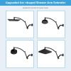 imageHibbent All Metal 16 Shower Head Extension Arm Solid Brass Flexible Height ampamp Angle Adjustable Shower Arm Extender with Lock Joint Universal Connection Stainless Steel Pipe Height Extending ChromeOil Rubbed Bronze