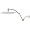 imageHibbent All Metal 16 Shower Head Extension Arm Solid Brass Flexible Height ampamp Angle Adjustable Shower Arm Extender with Lock Joint Universal Connection Stainless Steel Pipe Height Extending ChromeBrushed Nickel